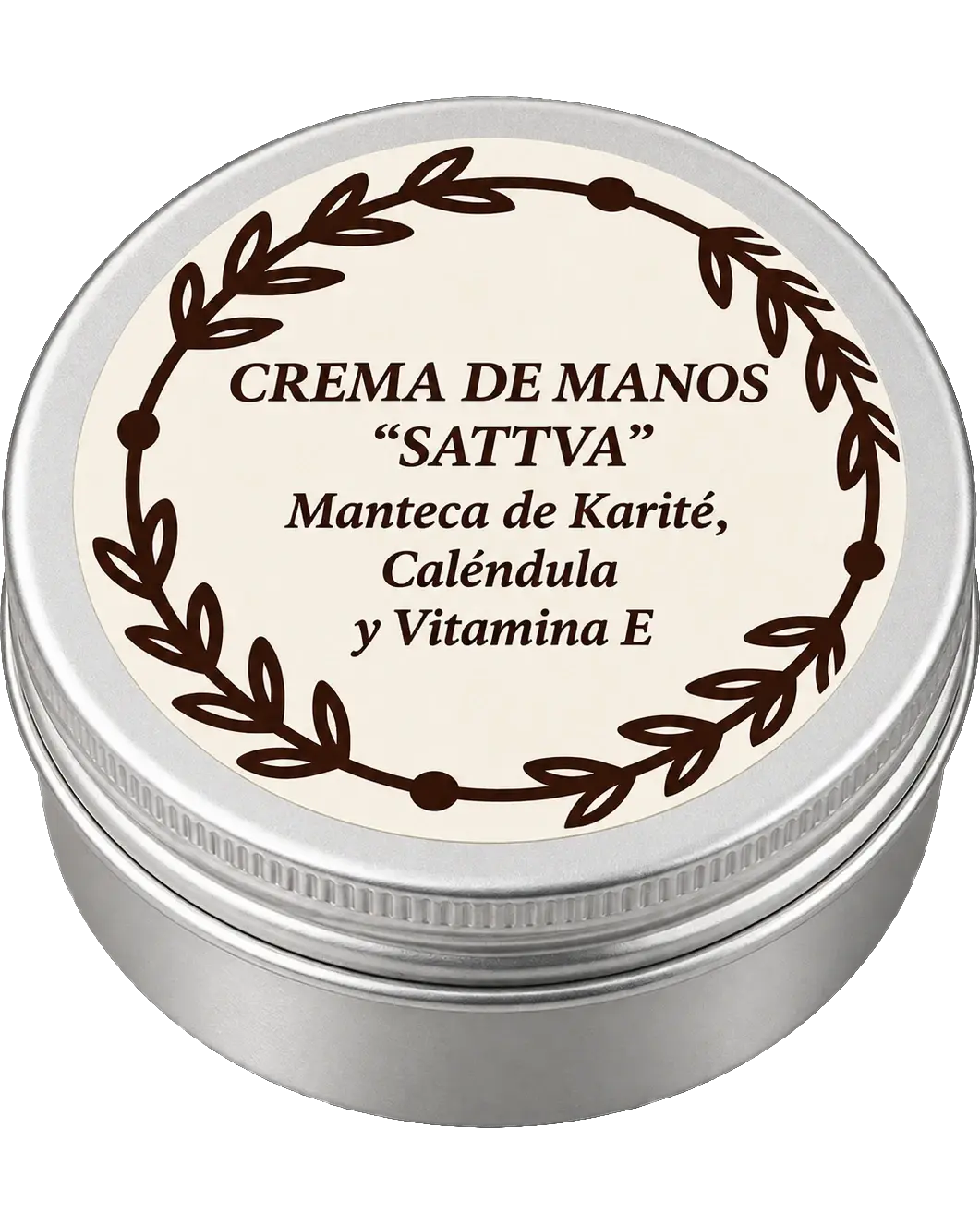 Lata cerrada de la crema de manos "Sattva", de 50 ml